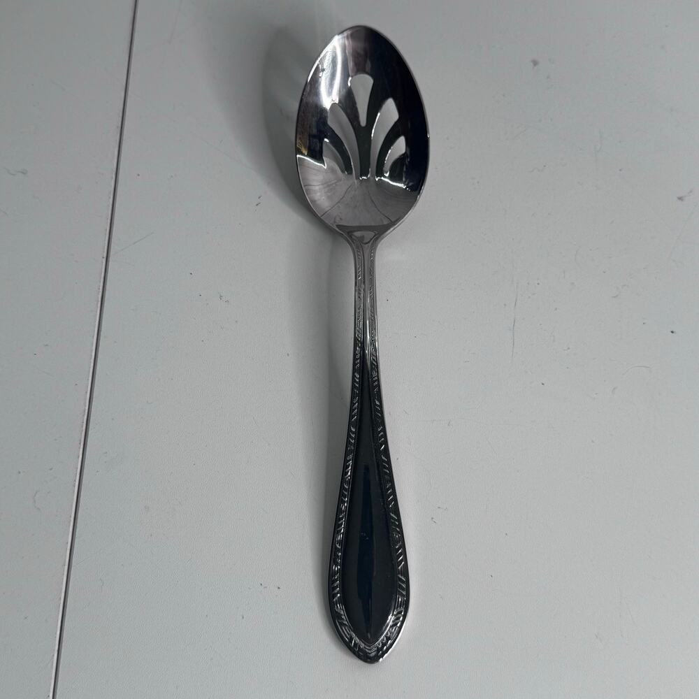 Reed & Barton Royal Braid Slotted Serving Spoon Stainless 18/10